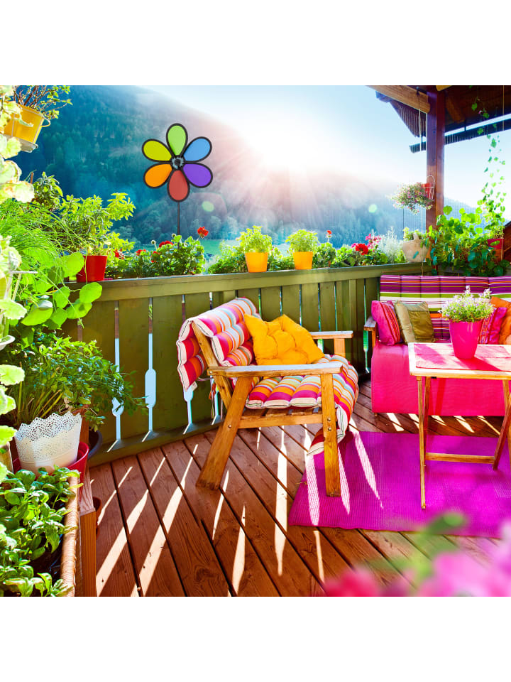 relaxdays 5 x Windrad in Bunt - (B)27 x (H)66 x (T)7 cm günstig kaufen onesize