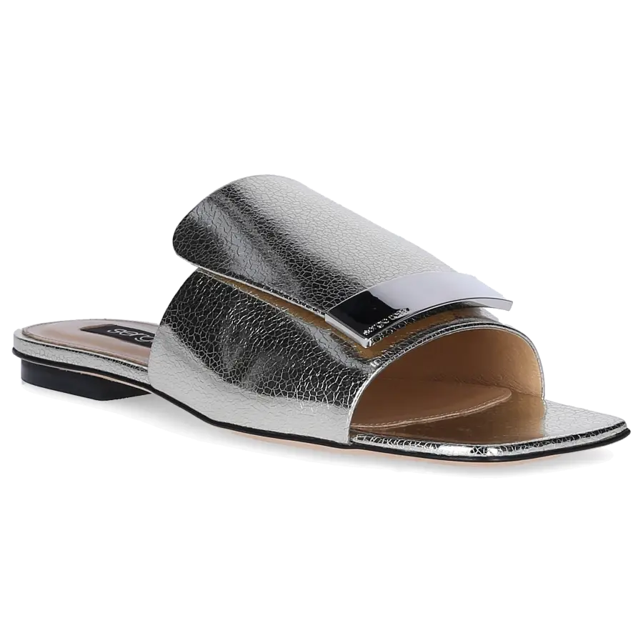 Sergio Rossi - Sandalen A80380 Leder metallic finished Silber-Plated - gold