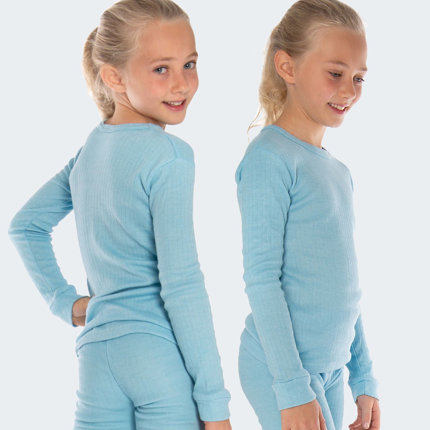 Black Snake Cuddle Hellblau 2-Pack Kinder Thermoshirt