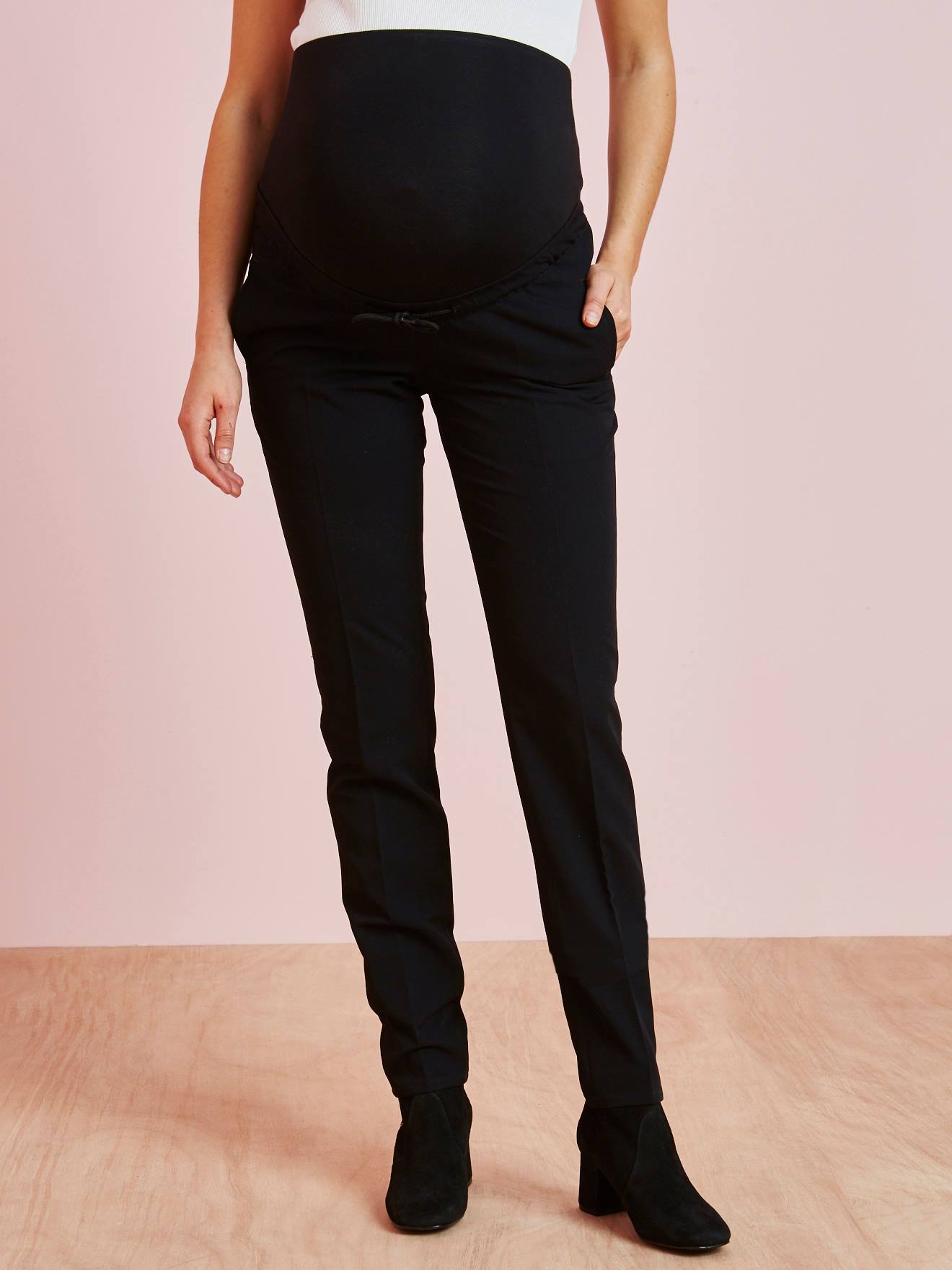 Pantalon cigarette de grossesse noir