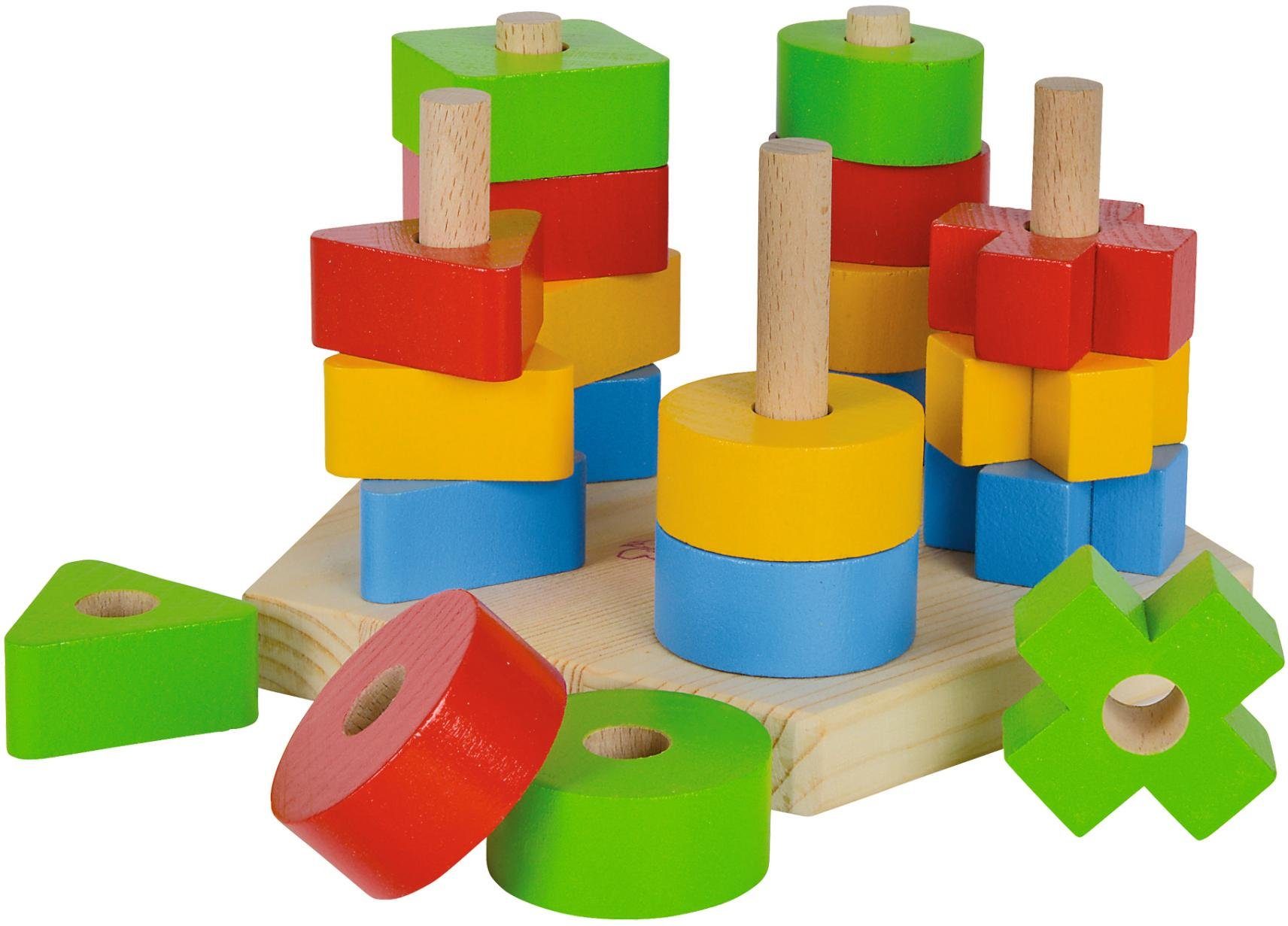 Eichhorn Steckspielzeug Holzspielzeug, Steckspiel, (Set, 21-tlg), aus Holz; Made in Europe