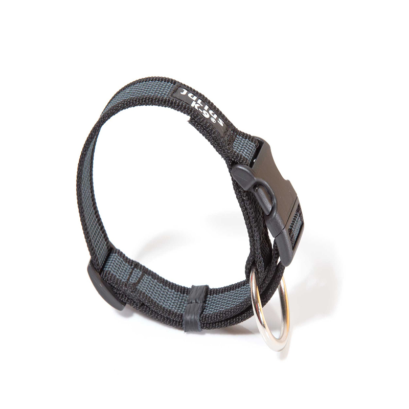 JULIUS-K9 Hundehalsbänder JULIUS-K9 Halsband 20mm x 27-42cm schwarz/ grau