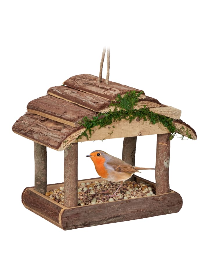 relaxdays Vogelfutterhaus in Natur günstig kaufen onesize
