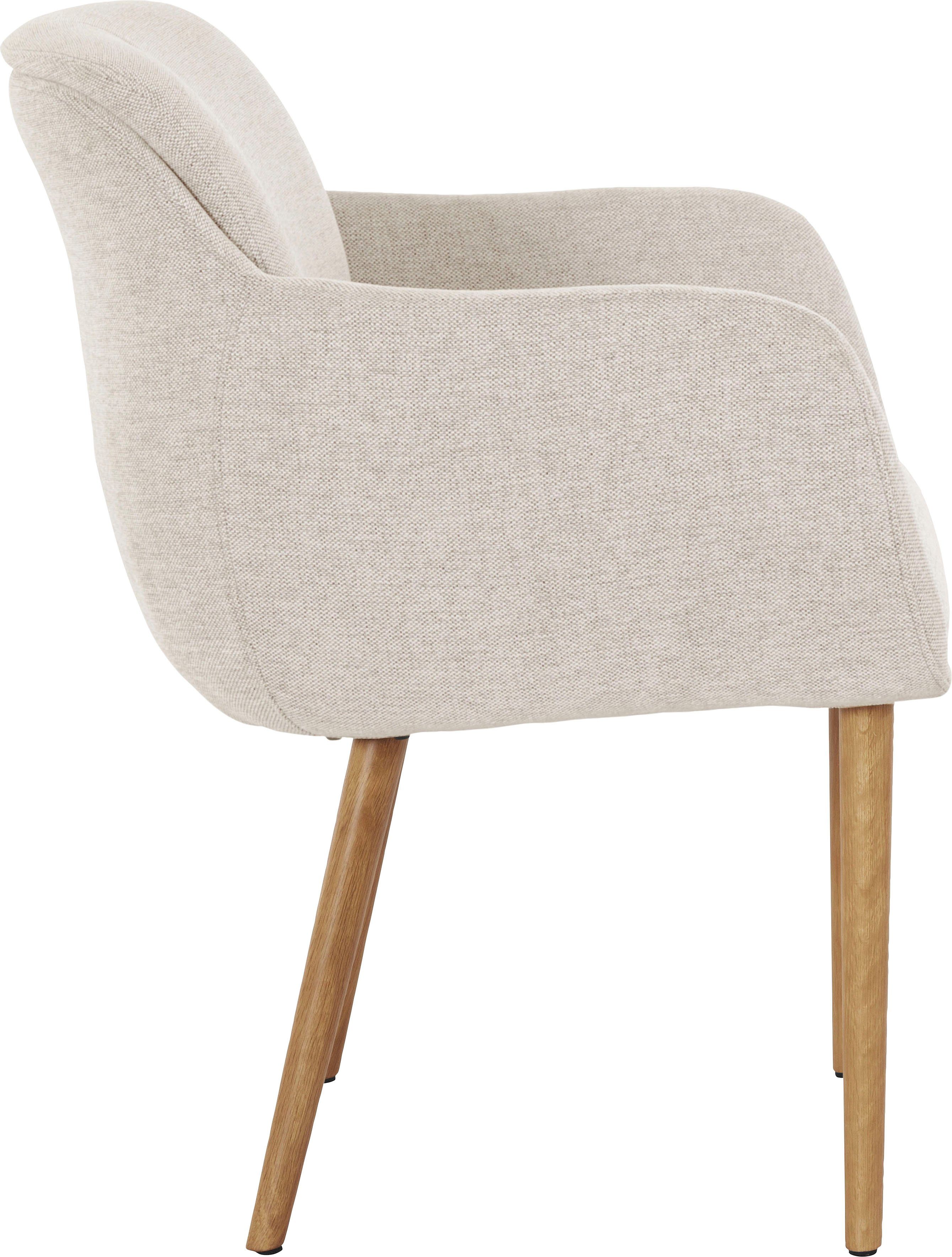 LeGer Home by Lena Gercke Esszimmerstuhl Donnica, pflegeleichter Webstoff, massiven Eichenholzbeinen