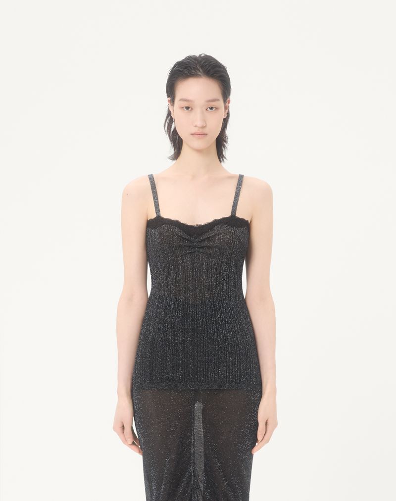 Lurex gebreide top
