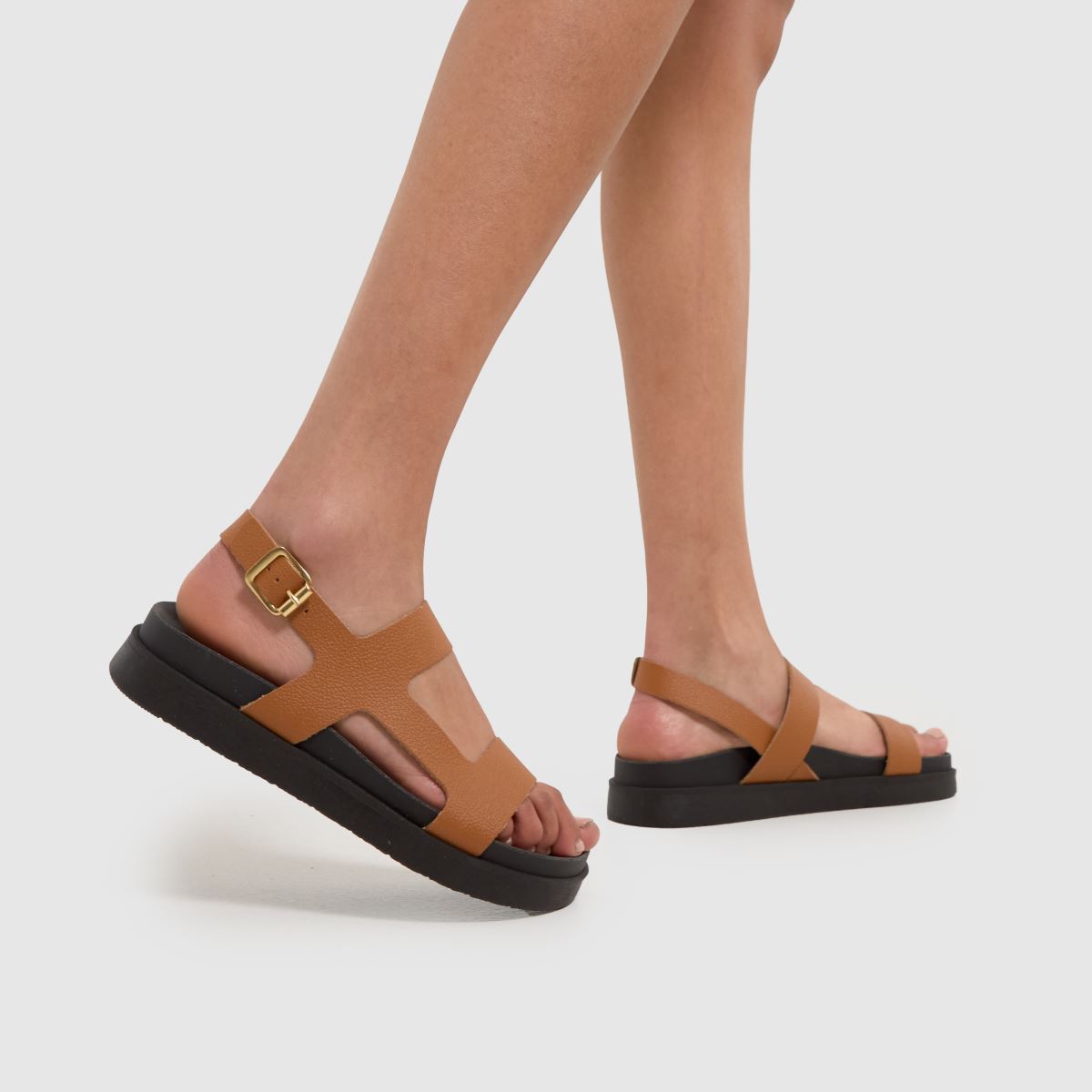 Kožené sandály Schuh Tasmin v hnědé barvě