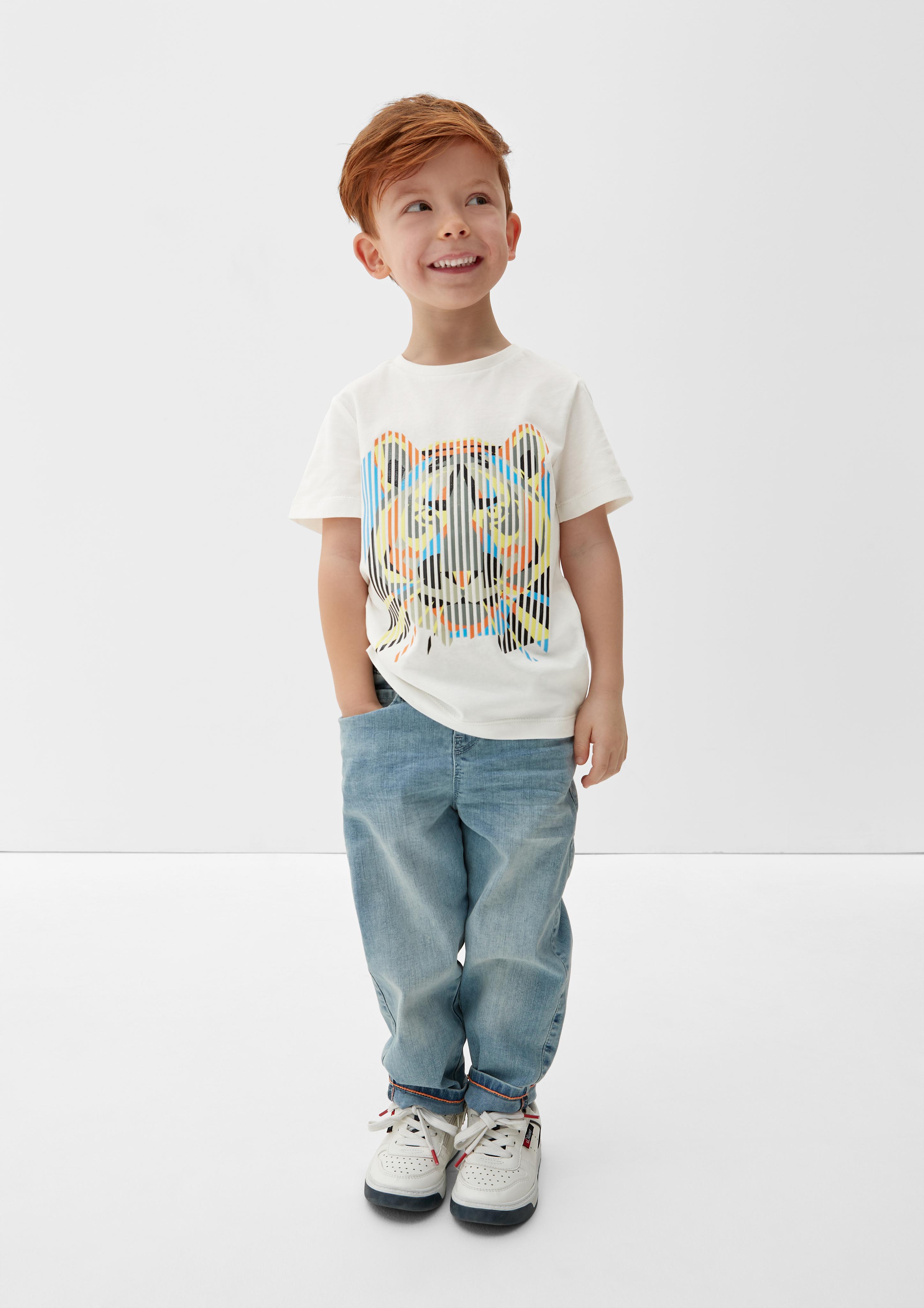 T-Shirt mit gummiertem Print  2127489-0210