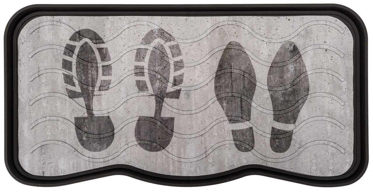 Trend Line Schuhabtropfschale TrendLine Schuhabtropfschale Fußabdrücke 75 x 38 x