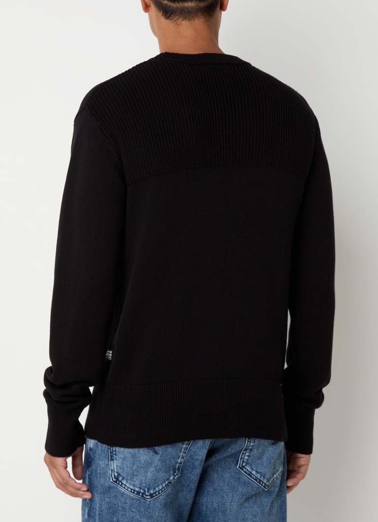 G-Star RAW Fine-knit organic cotton pullover with logo