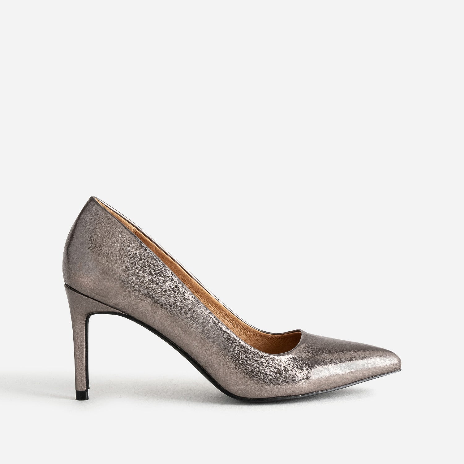 Escarpin TEXTO argenté à talon fin