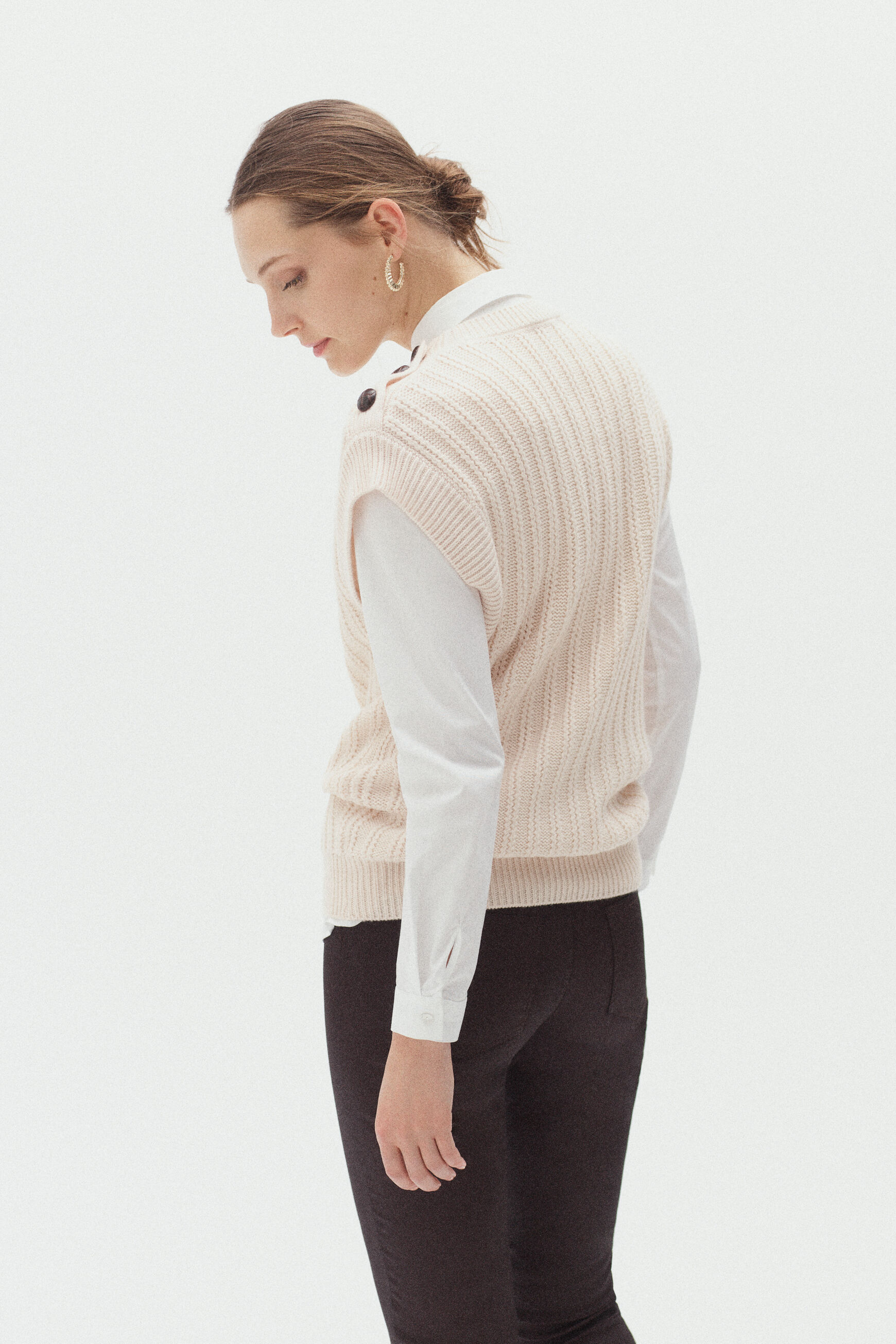 pull leo ivoire femme