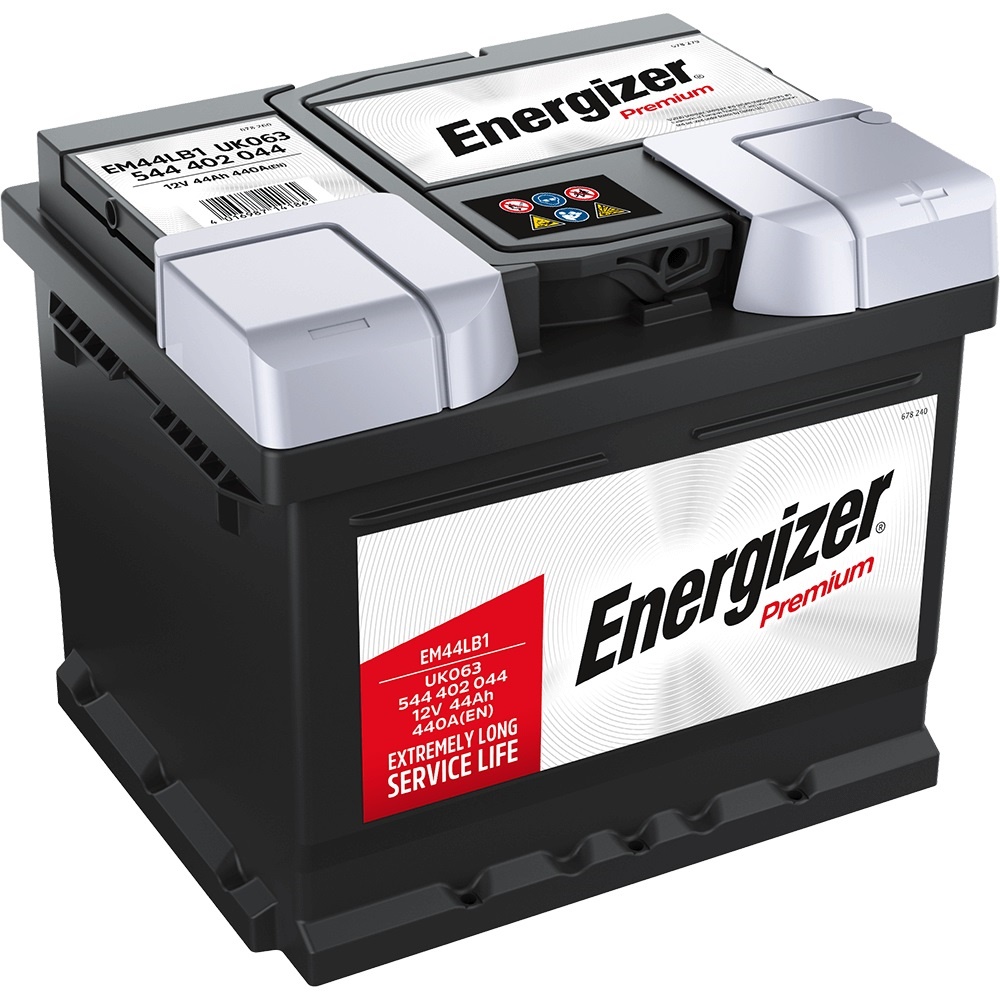 Energizer Premium 544402044I172 Autobatterien, EM44-LB1, 12 V 44 Ah 440 A