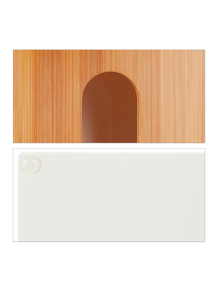 relaxdays Tücherbox in Weiß/ Natur- (B)23,5 x (H)8,5 x (T)15 cm günstig kaufen onesize