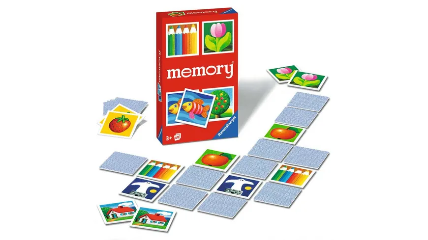 Ravensburger Spiel - Kinder memory, der Spieleklassiker für die ganze Familie, Merkspiel für 2-6 Spieler ab 3 Jahren