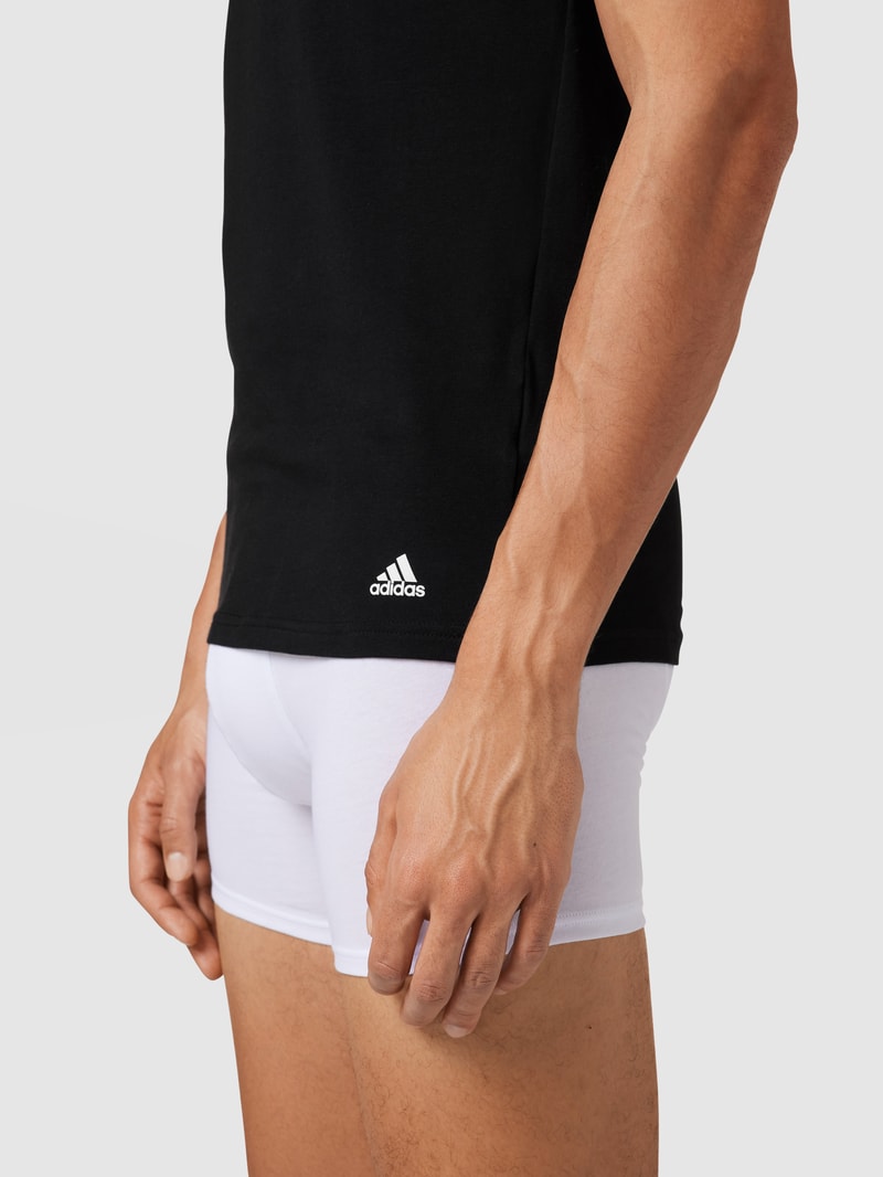 T-Shirt mit Baumwolle im 2er-Pack in schwarz