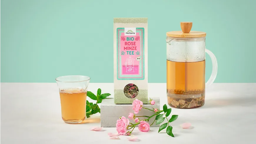Herbaria Bio Teemischung Rose-Minze 20 g