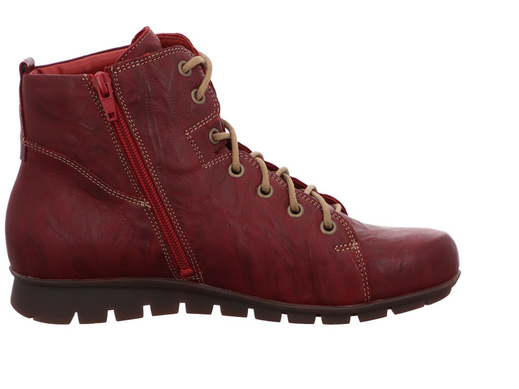 THINK Schnür-Stiefeletten rot MENSCHA
