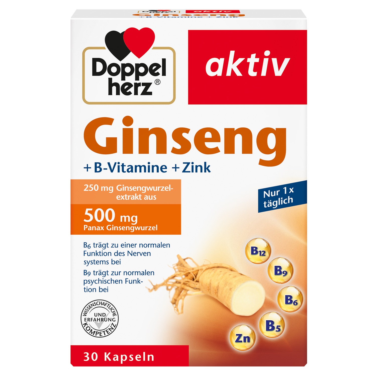 Ginseng 250+B-Vitamine+Zink Kapseln