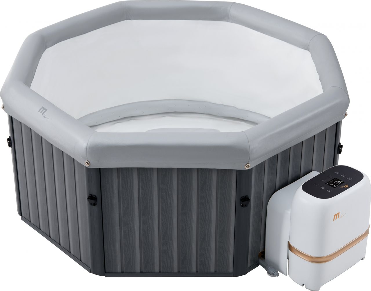 PureHaven MSpa PureHaven aufblasbarer Whirlpool 193x193x76 cm für 6 Personen selbstreinigend inkl. Filterkatuschen und Abdeckung Leergewicht 24 kg