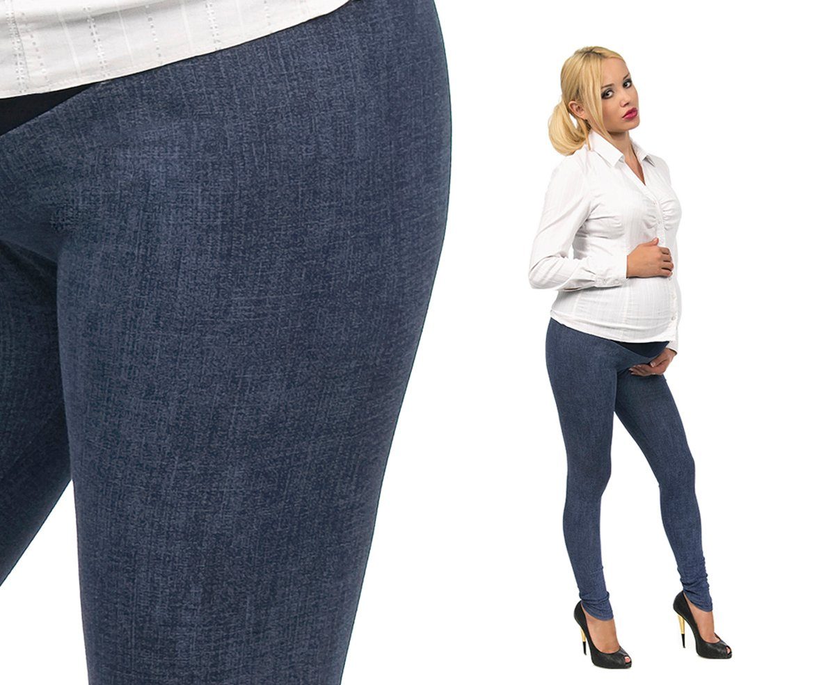 YESET Umstandsleggings Umstand Hose Muster Leggings Umstandsleggings lang gekämmte Baumwolle Leggings lang, Umstand, gemustert