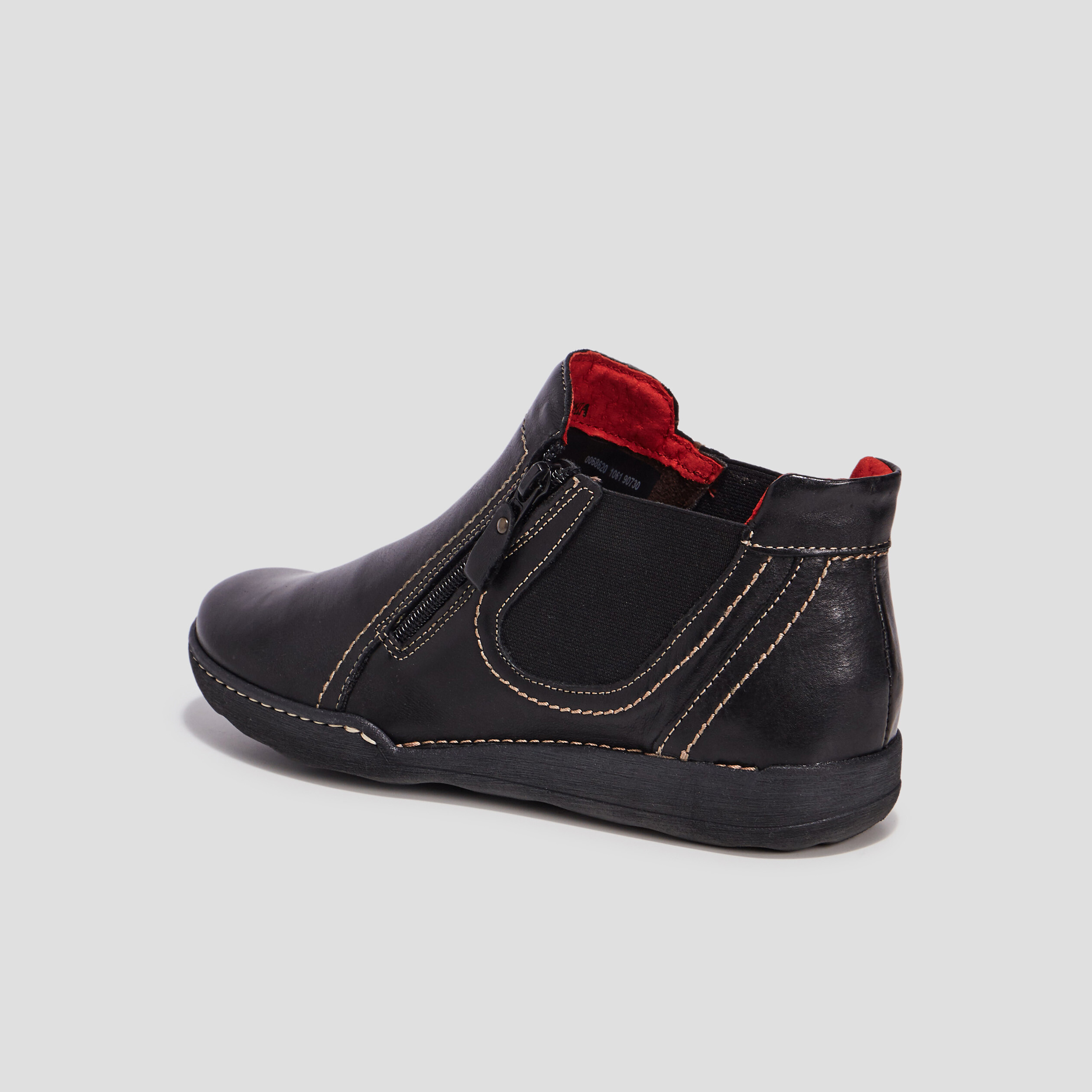 Bottines en cuir noir femme | La Halle