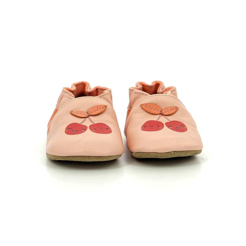 Chaussons cuir tannage vegetal Tiny Cherry