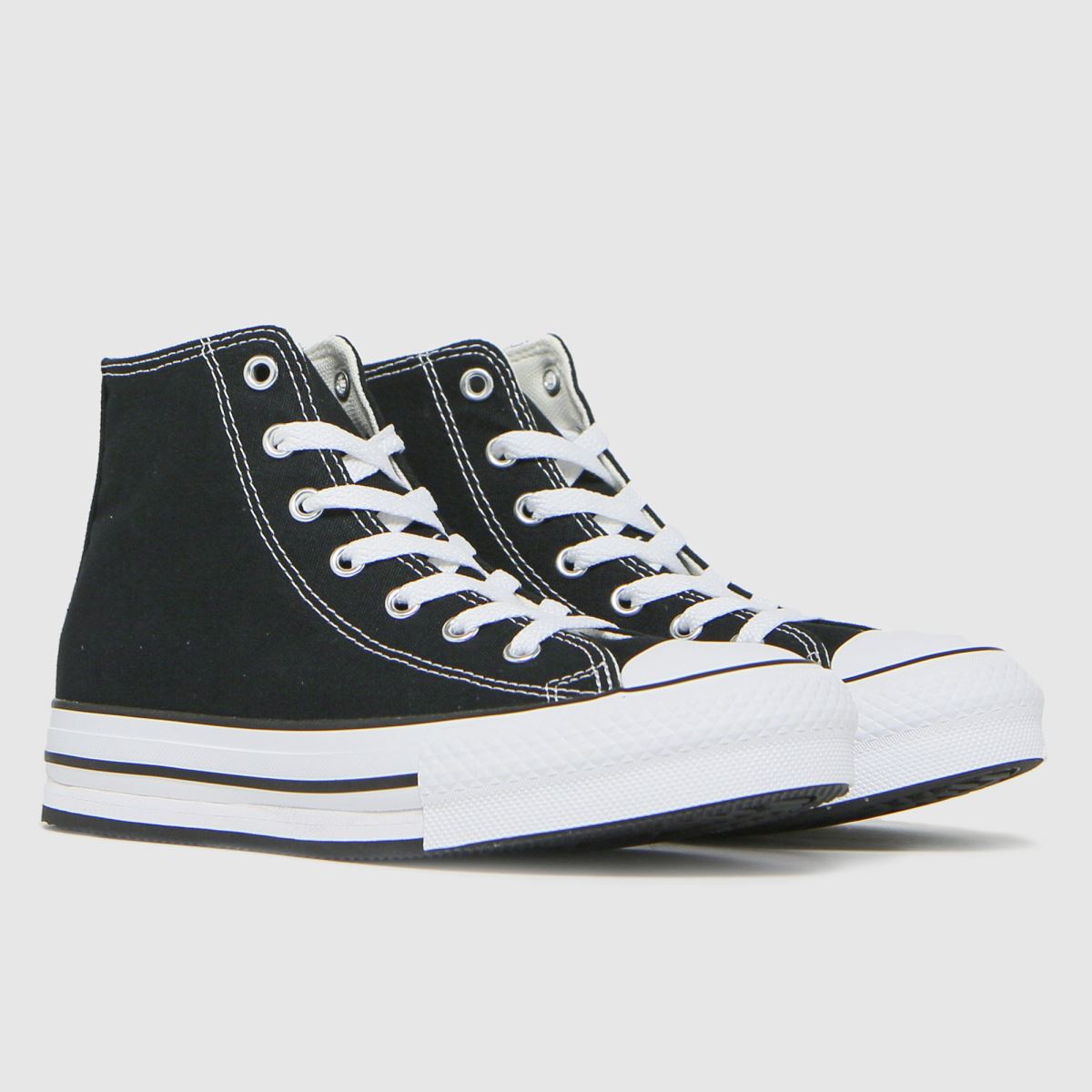 Converse svarta all star eva lift hi flickor ungdomsskor