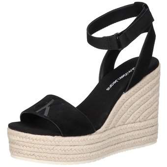 Calvin Klein Wedge Sandal in schwarz