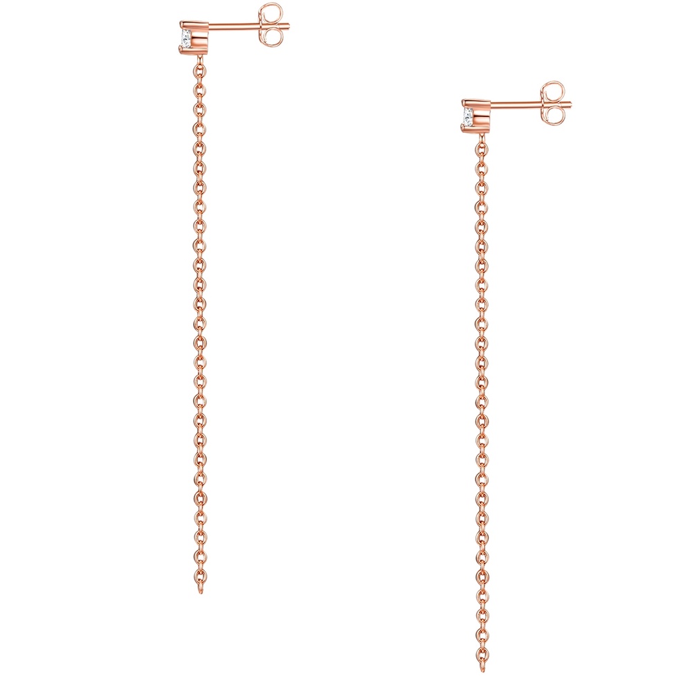 Glanzstücke München Boucles d'oreille en argent Argent sterling Oxyde de zirconium (CZ) en Or rose Boucles d'oreilles