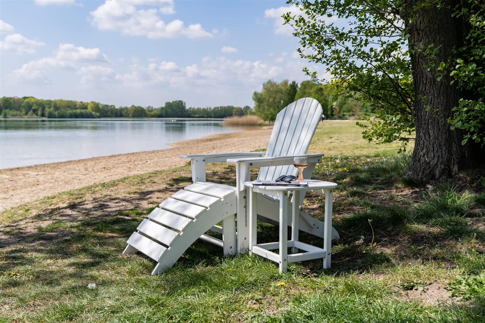 MaximaVida Montreal Adirondack weißer Beistelltisch