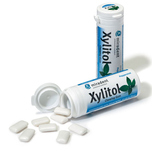MIRADENT Xylitol Chewing Gum Minze  30 St  Kaugummi