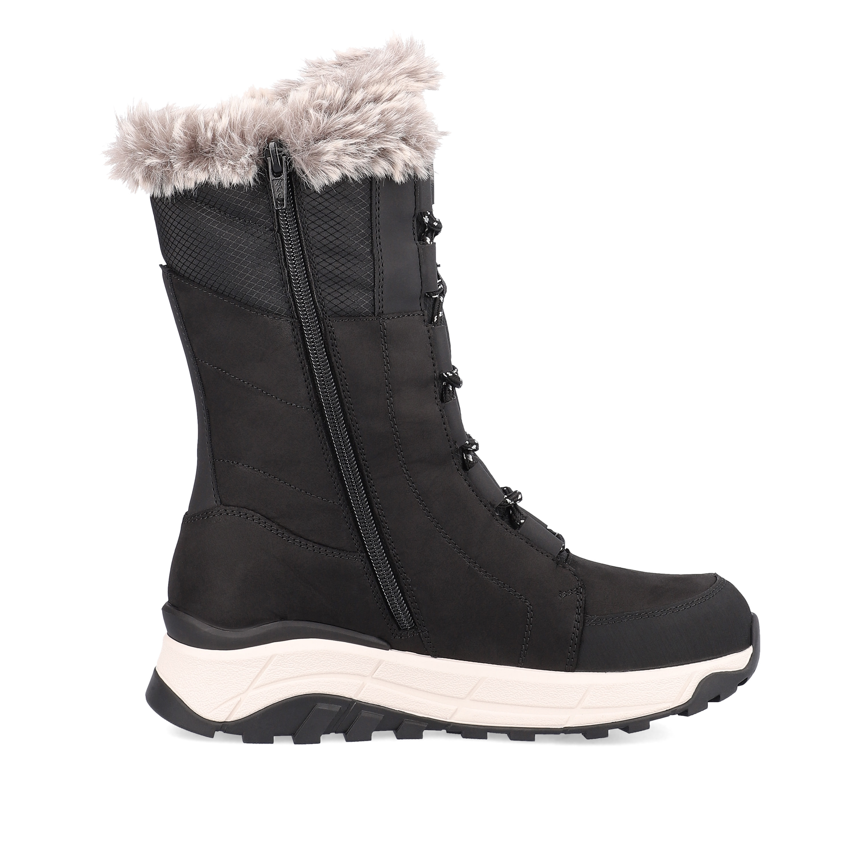 Rieker Damen Schnürstiefel night black