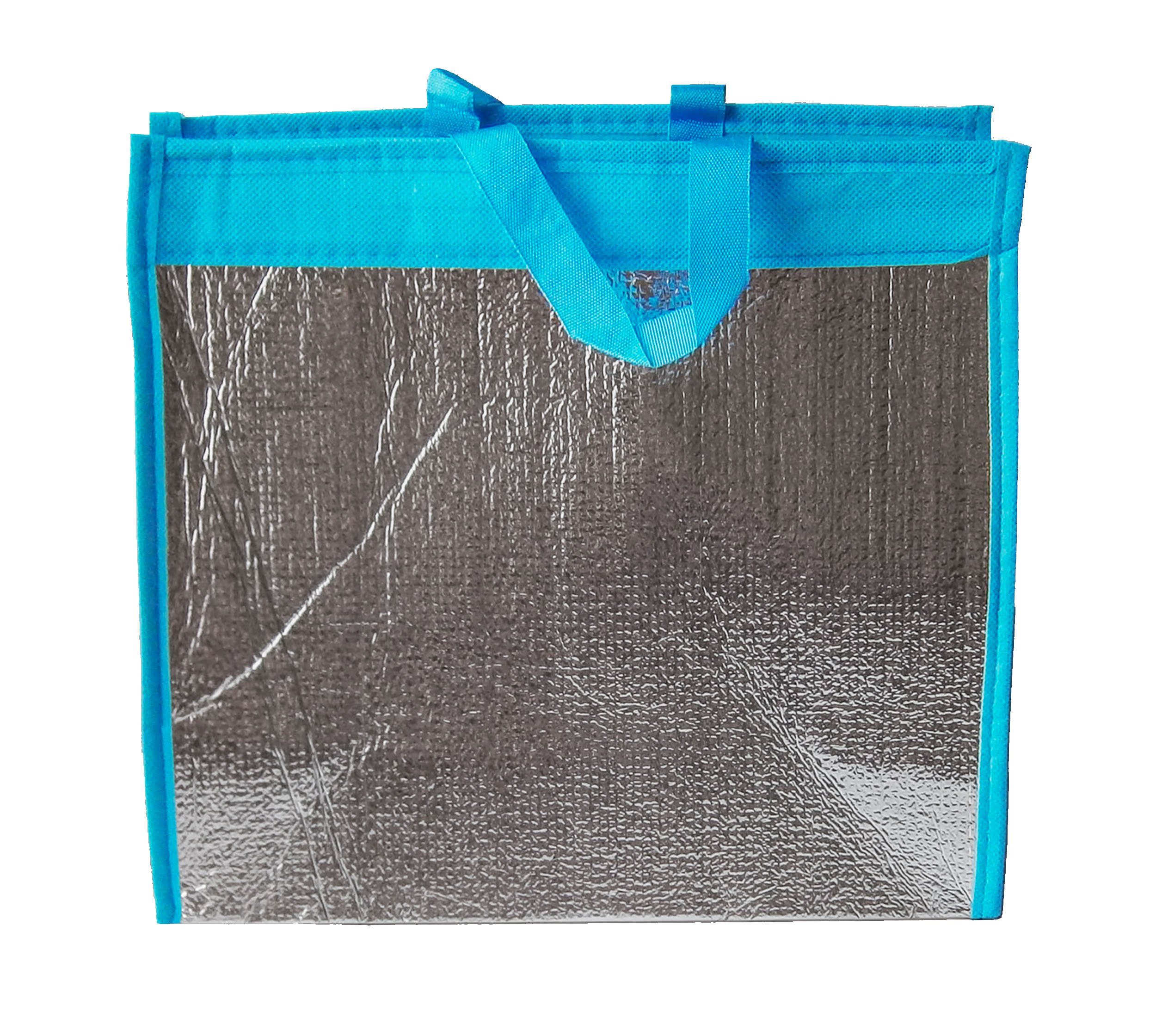EDCO Kühltasche KÜHLTASCHE 28x30cm bis 4kg Alu-Beschichtung Isoliertasche 81 (Blau), Thermotasche Camping Tasche Picknicktasche
