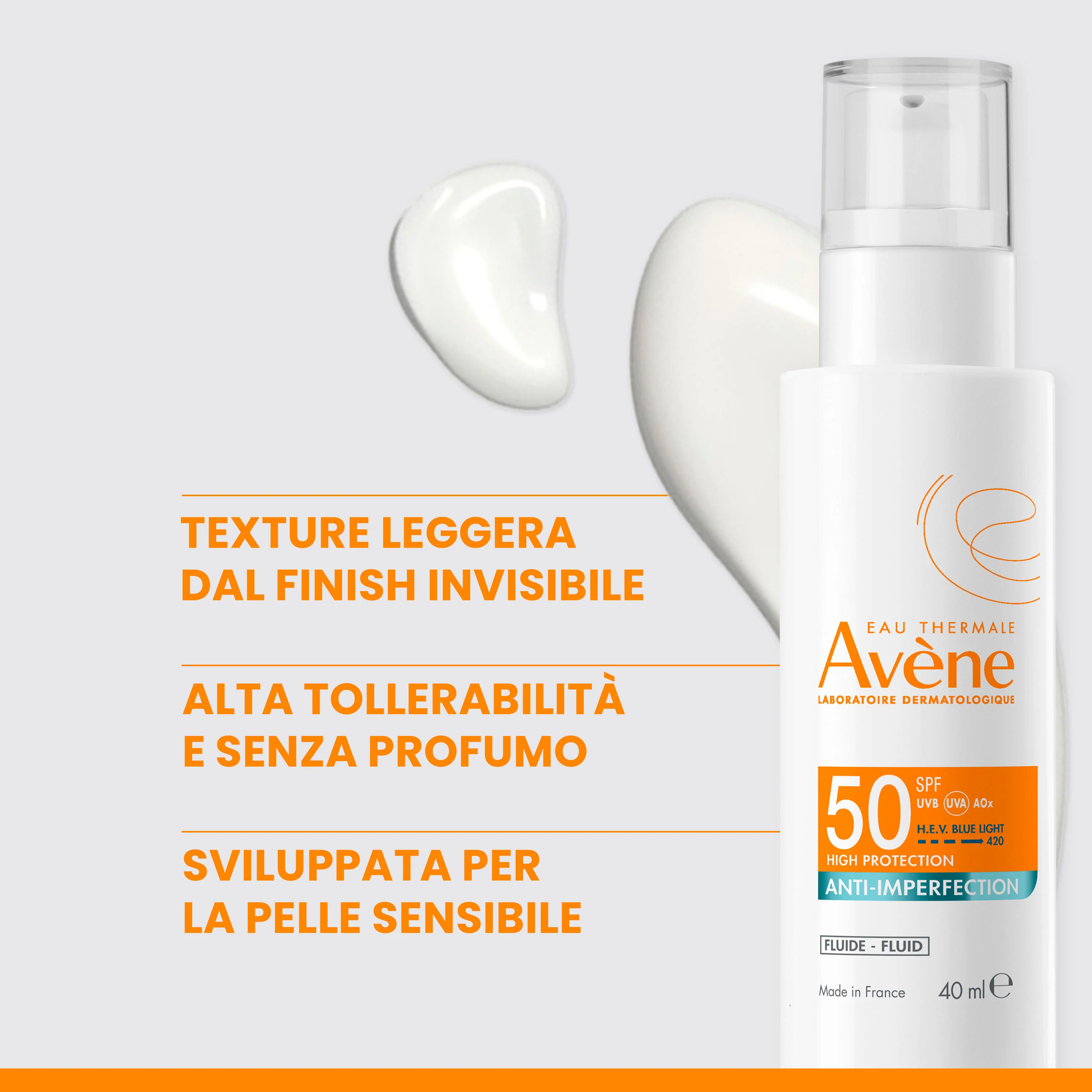 Suncare Anti-Imperfection Fluid SPF50 - Visokozaštitna krema za sunčanje za lice.