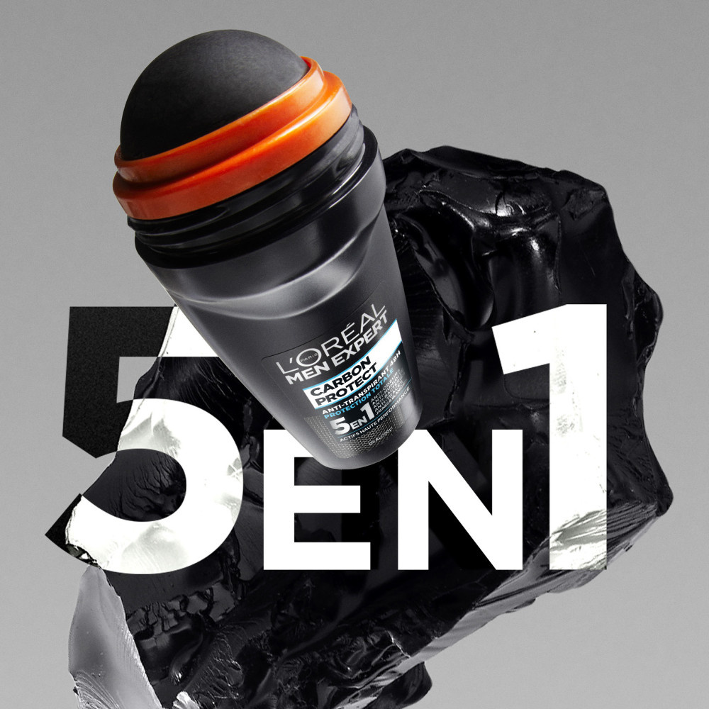 L'Oréal Paris L'Oréal Men Expert Carbon Protect Déodorant Bille 5en1 - 50ml Déodorant Bille Homme
