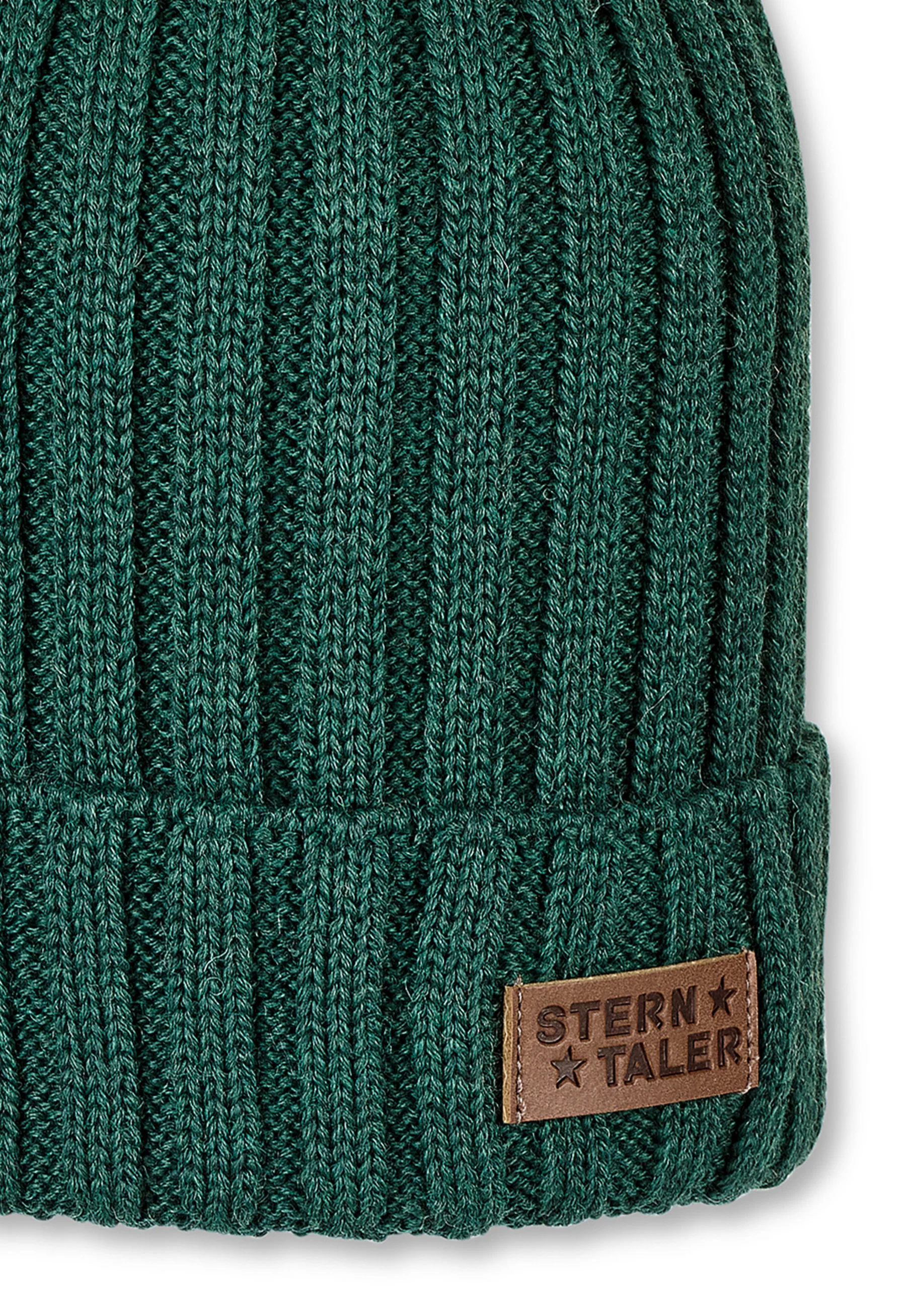 Strickmütze Baby mit Merinowollanteil und Umschlag