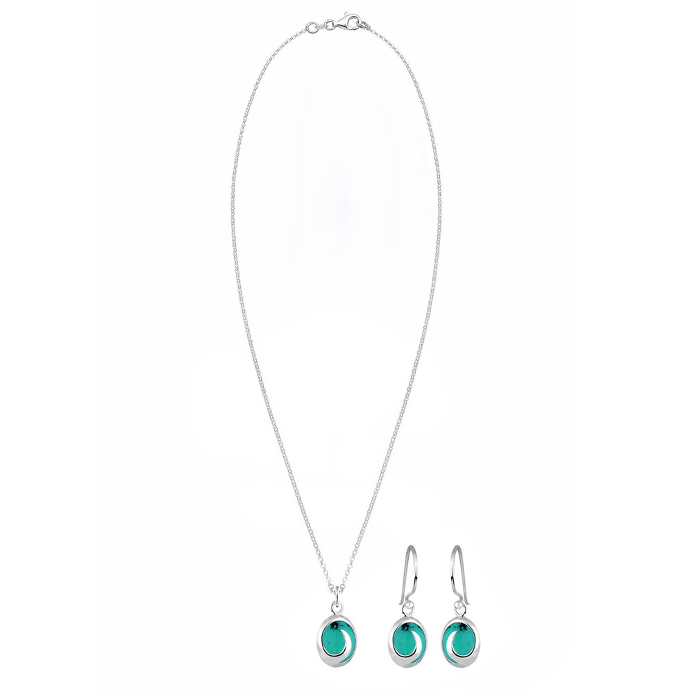 Elli Elli Ensemble de Bijoux Edelsteine 925 Sterling Silber Bijoux