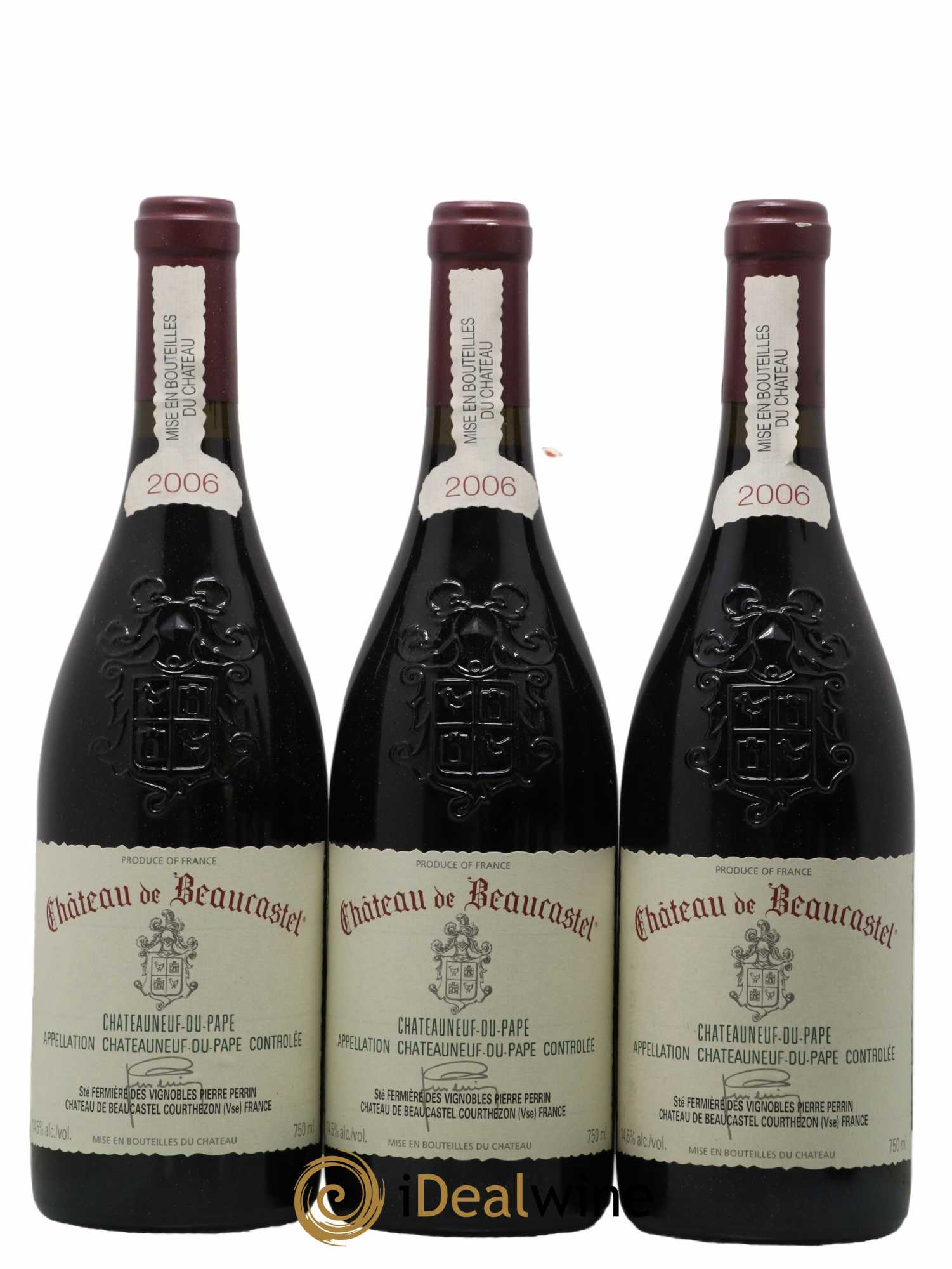 Châteauneuf-du-Pape Château de Beaucastel Famille Perrin  2006 - Lot de 6 Bouteilles