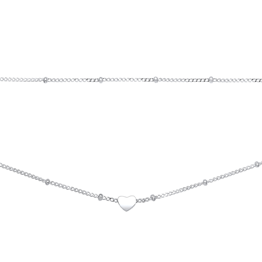 Elli Elli Collier Femmes Choker Look des Couches Coeur Tendance en Argent Sterling 925 collier