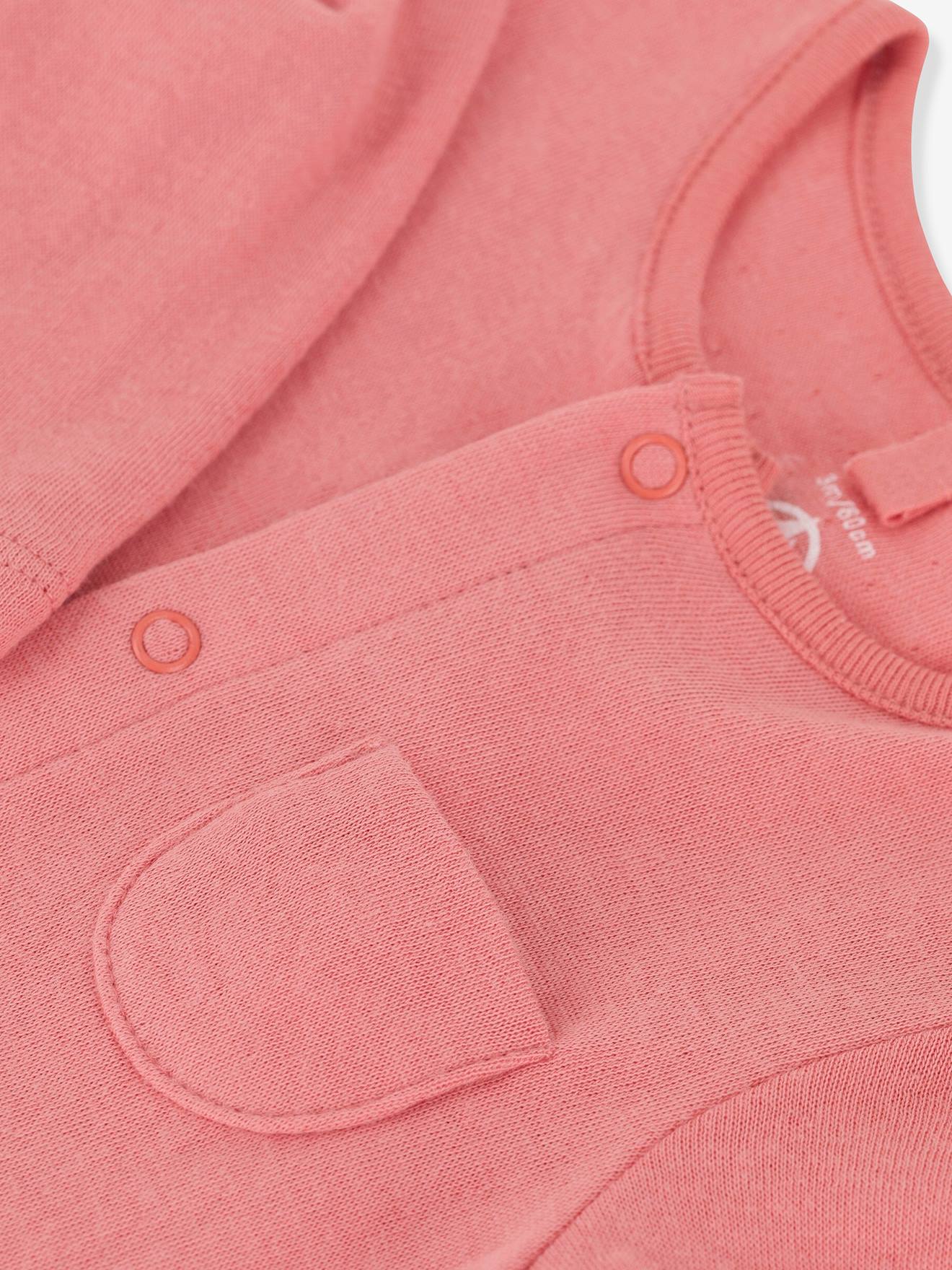Combinaison unie bébé en coton bio PETIT BATEAU papaye
