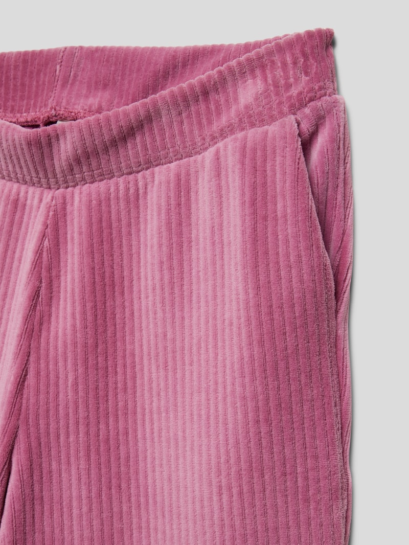 Cordhose mit elastischem Bund Modell 'KOGFENJA' in pflaume