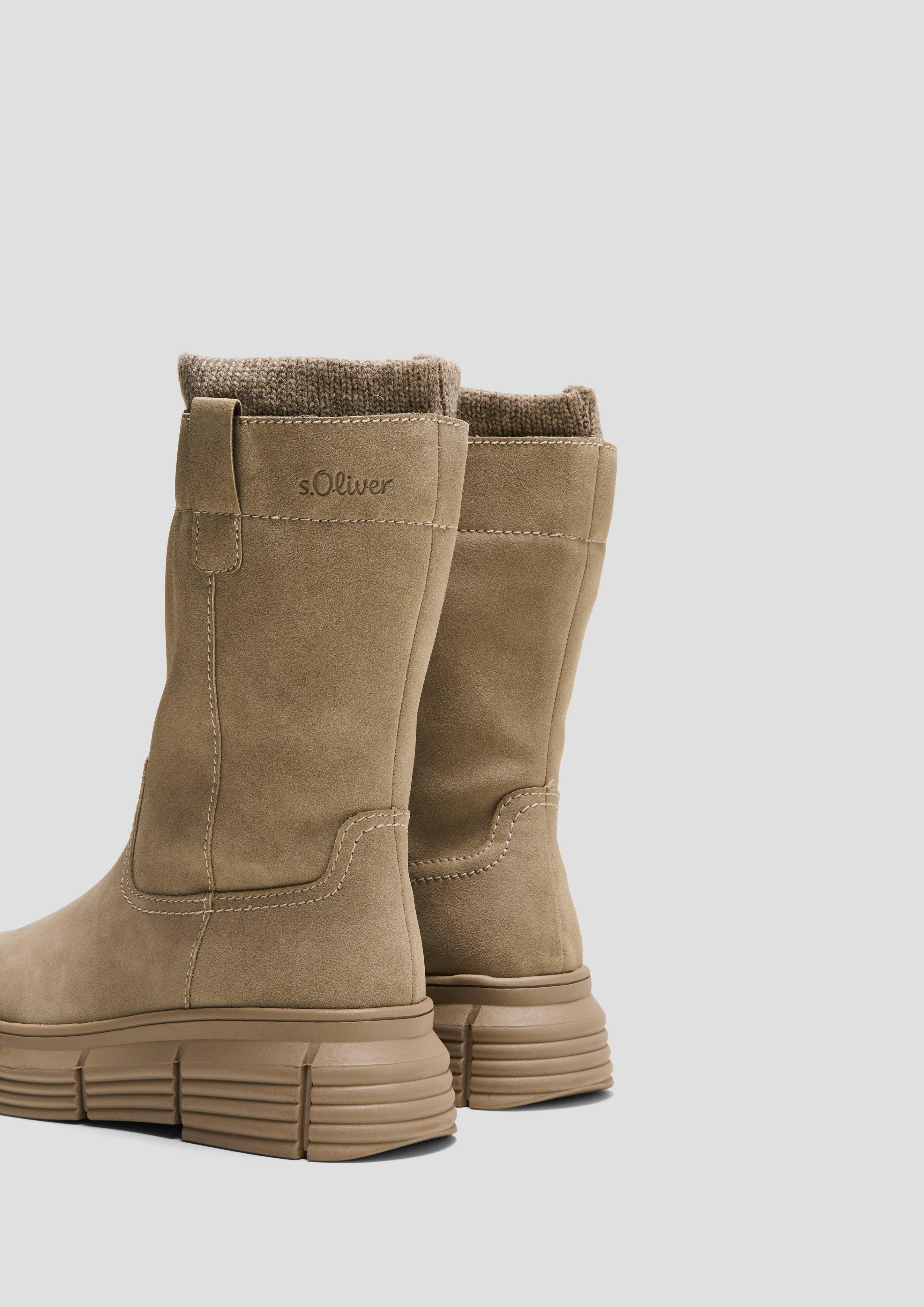 Stiefel in Veloursleder-Optik  6008698-341
