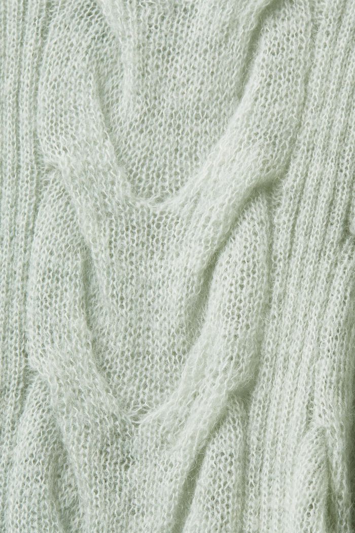 Rollkragenpullover aus Zopfstrick