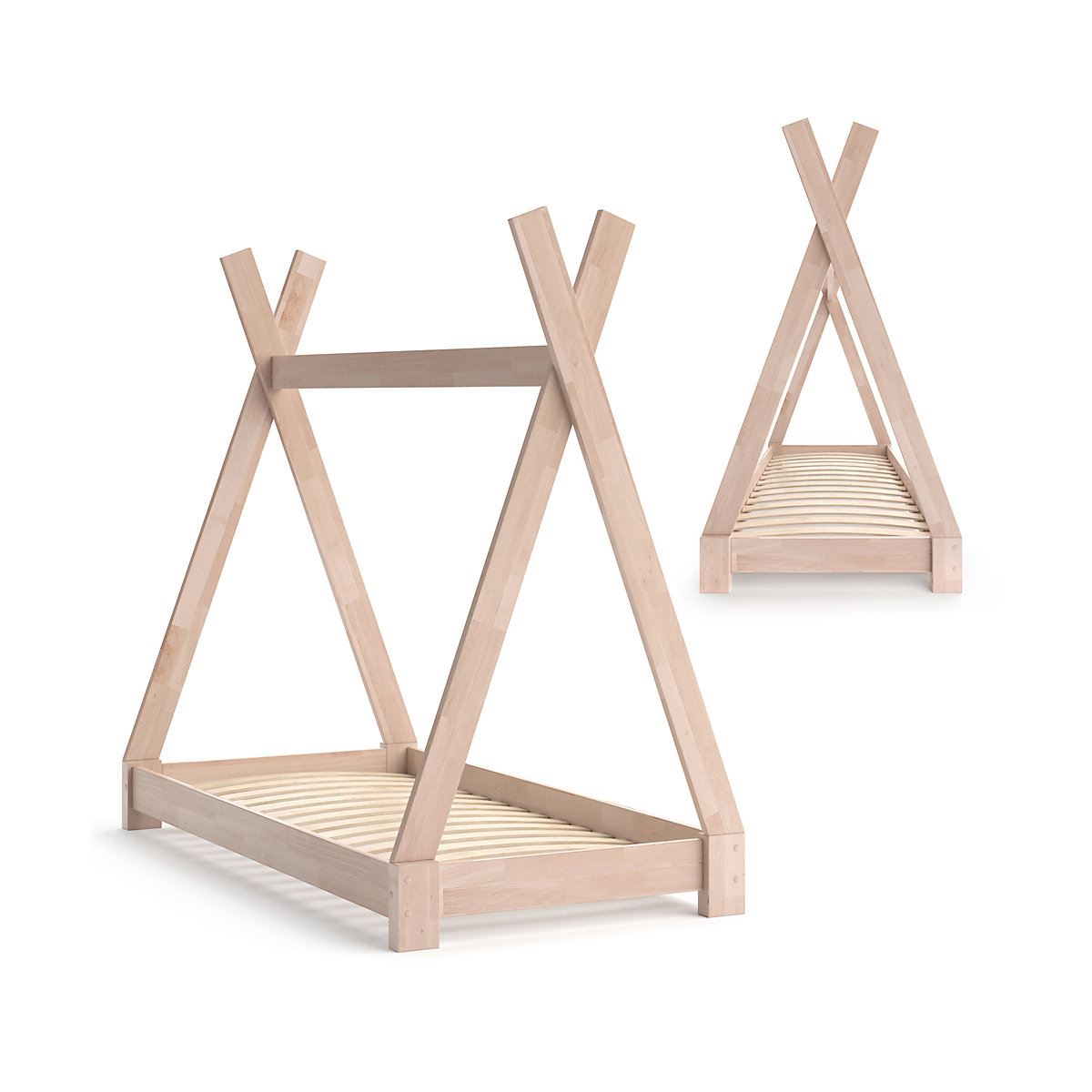Kinderbett TIPI  70 x 140 cm Natur