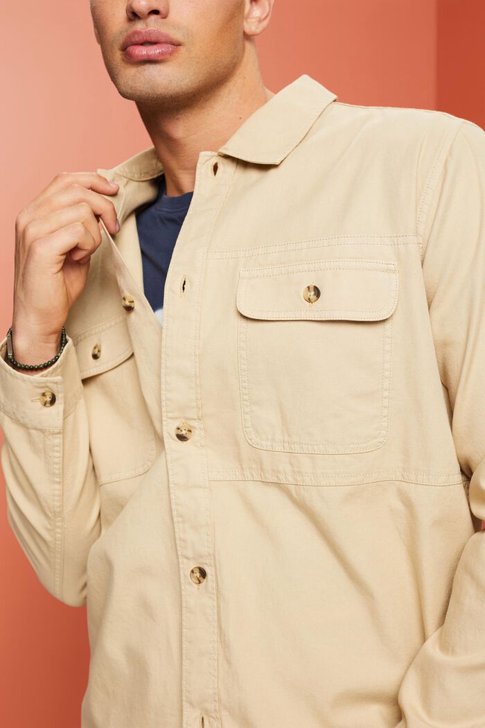 Twill-Overshirt, 100 % Baumwolle