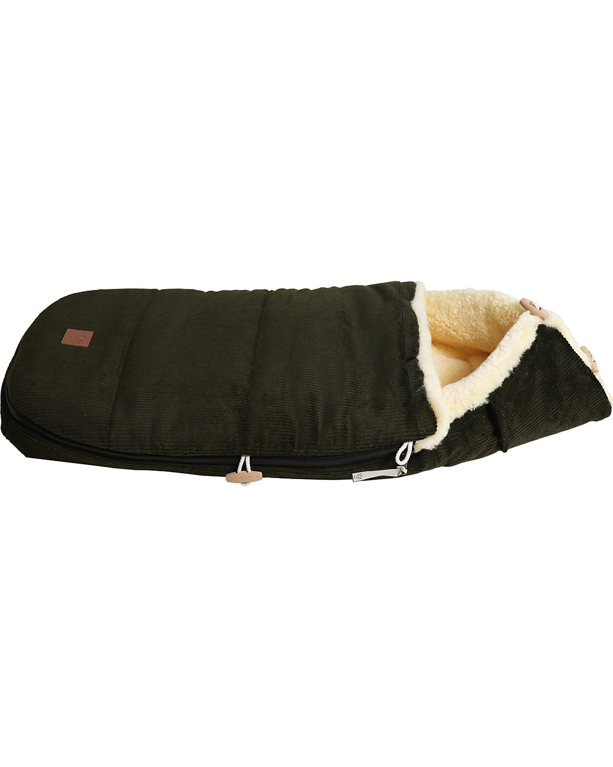 FILIA CORD Babyschalen Fußsack, Lammfell medizin, Fb. olive green