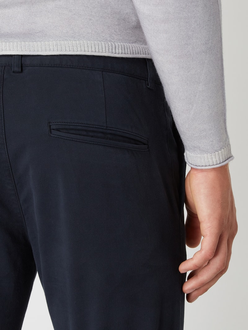 Slim Fit Chino mit Stretch-Anteil Modell 'Transit' in marineblau