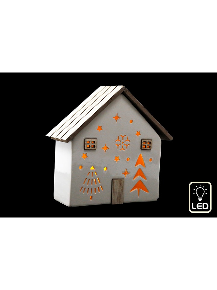 SiL Interiors LED-Dekoleuchte in Weiß/ Hellbraun - (B)15 x (H)15 x (T)6,5 cm günstig kaufen onesize