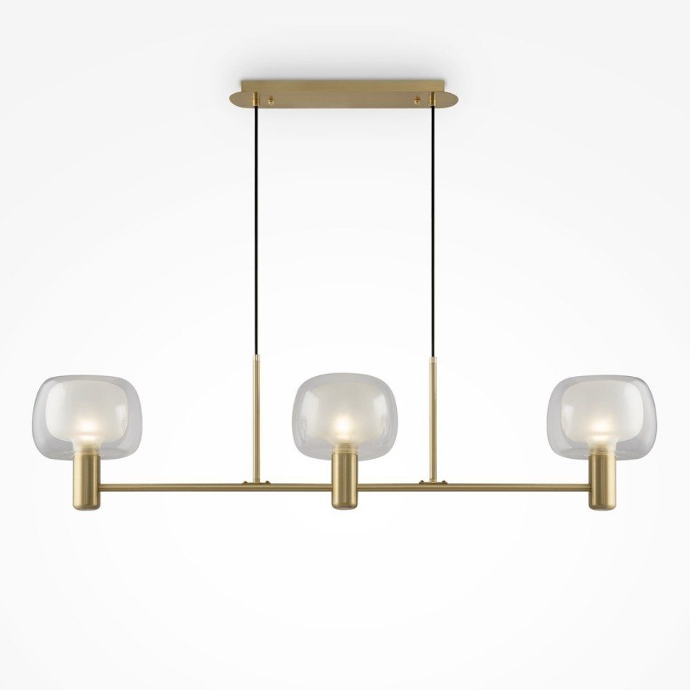 click-licht Hängeleuchte Pendelleuchte Vision in Gold und Transparent E14 3-flammig, keine Angabe, Leuchtmittel enthalten: Nein, warmweiss, Hängeleuchte, Pendellampe, Pendelleuchte