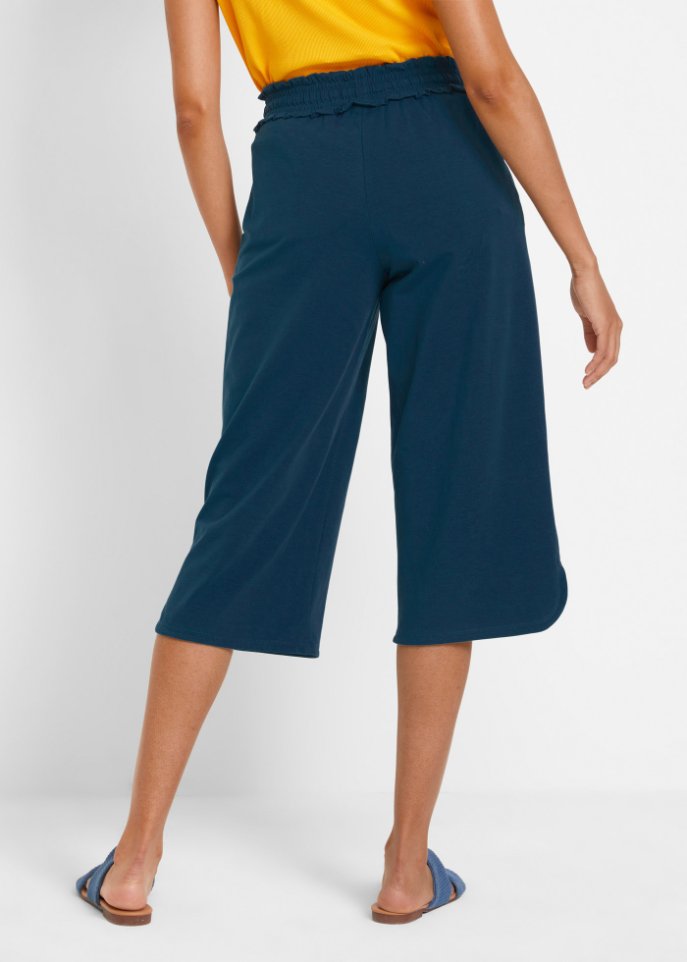 Weite Jersey-Culotte, 3/4-Länge mit Bequembund